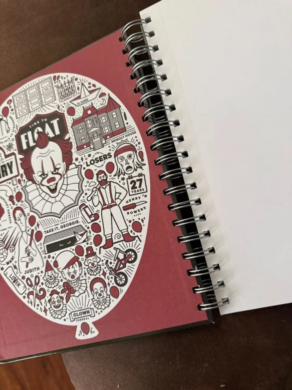Stephen King It Pennywise Spiral Sketchbook Markers Set Return To Derry (102)